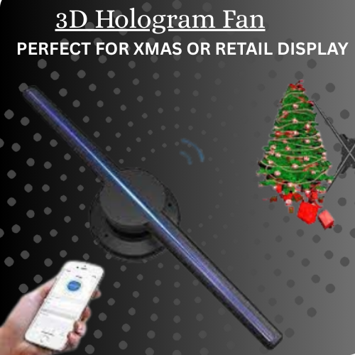 42cm 3D Hologram Fan – HD LED Display for Christmas & Retail Ads - Eluxe-Haven